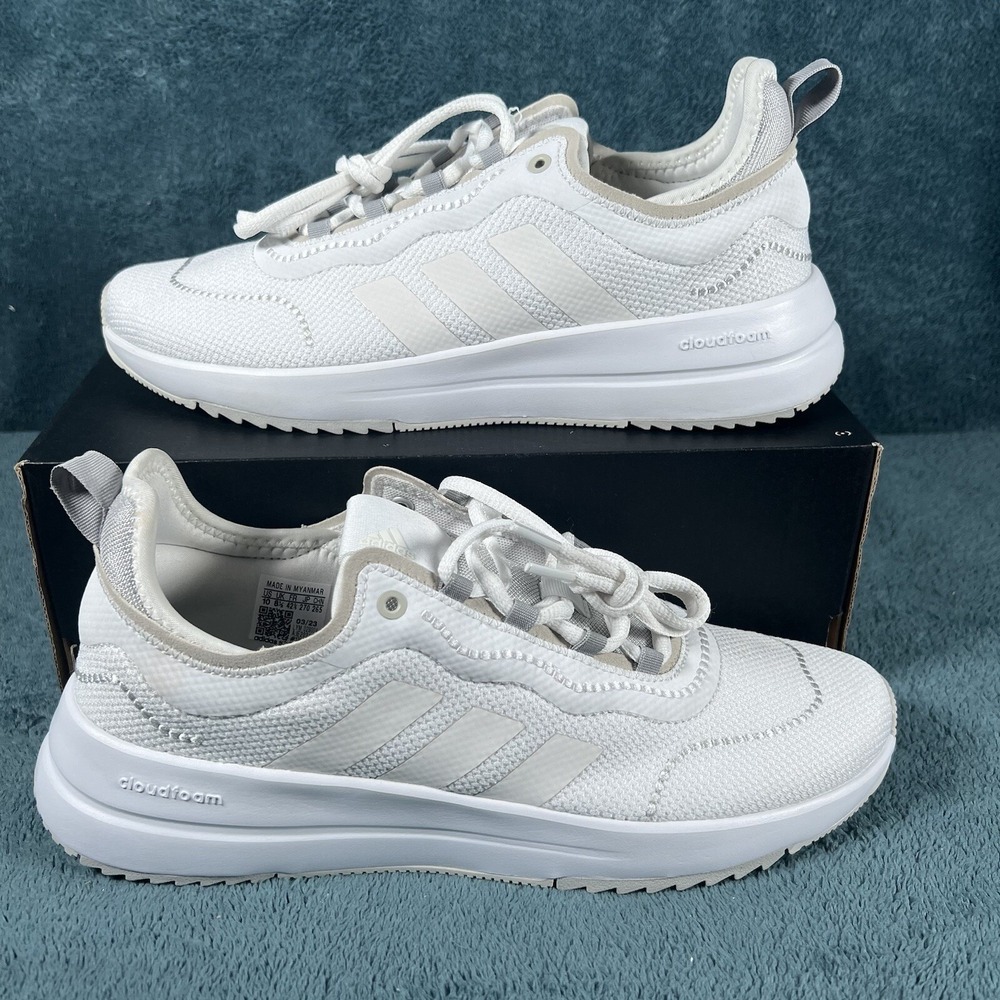Adidas Women's Fukasa Run Sneakers‎ Size 10 White/Zero Metallic/Grey IE2021